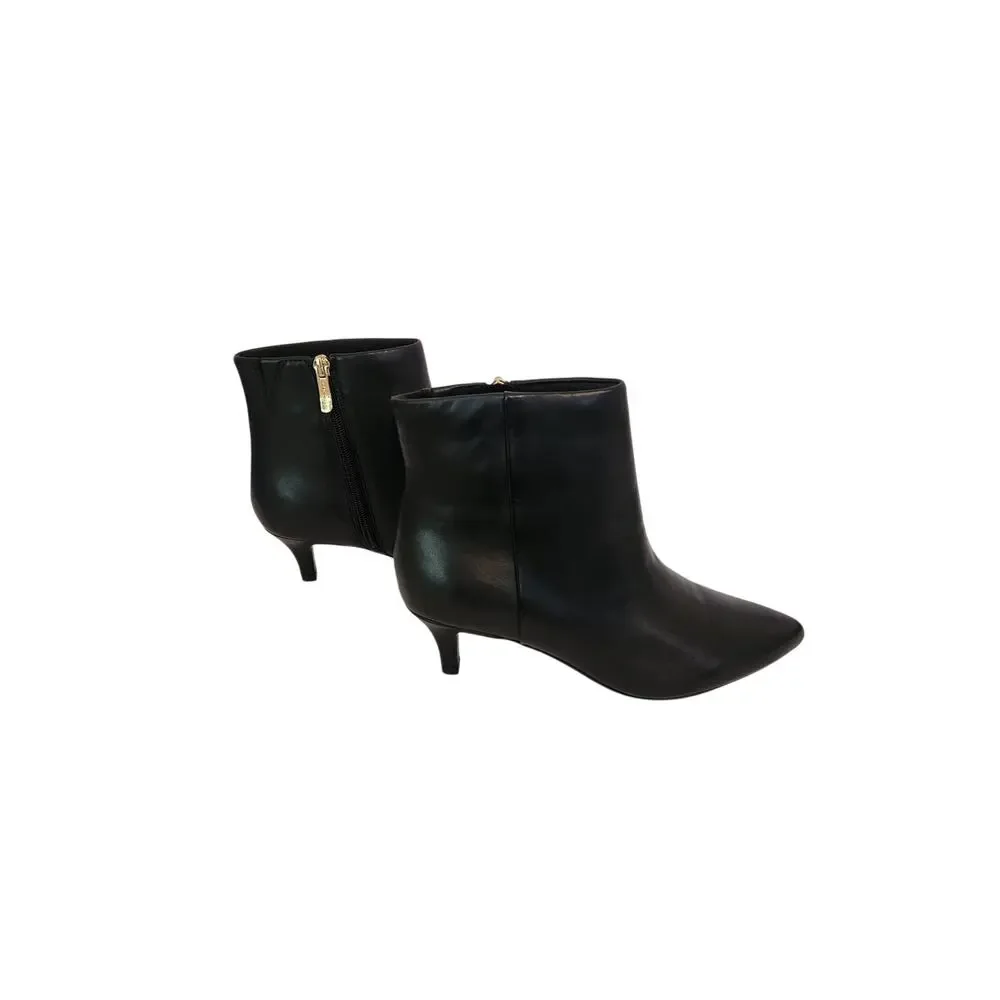 New Easy Spirit Laina Leather Bootie Black 7.5M